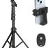 64” Tripod for Cell Phone & Camera, Phone Tripod with Remote and Phone Holder, Portable Tripod for iPhone, Phone Tripod for Video Recording, Cell Phone Tripod Mount Stand for Cellphone